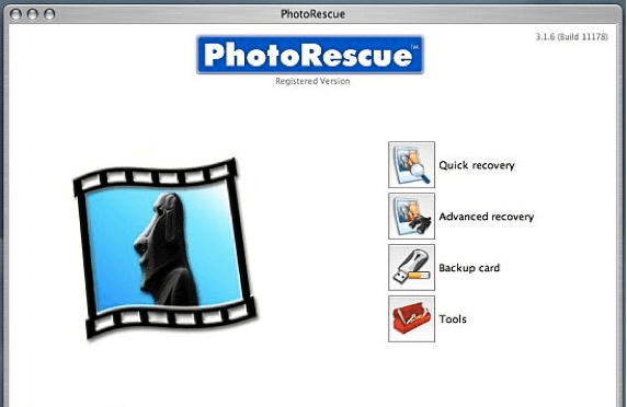 PhotoRescue 的简单界面