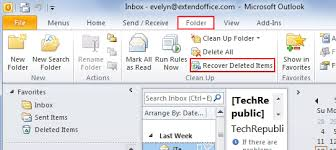 由于硬删除方法而在 Outlook 中恢复已删除的项目