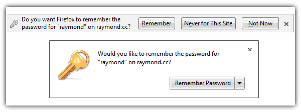 当Firefox不保存密码时，请记住保存密码