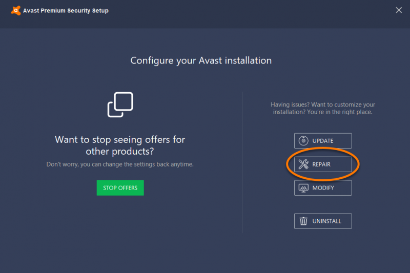 通过修复 Avast Antivirus 修复 Avast 无法恢复文件错误