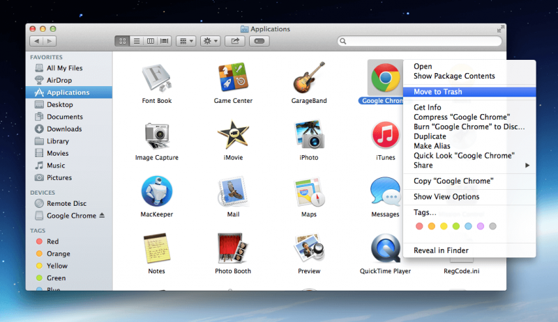 从Mac PC卸载Google Chrome浏览器以解决无法正常工作