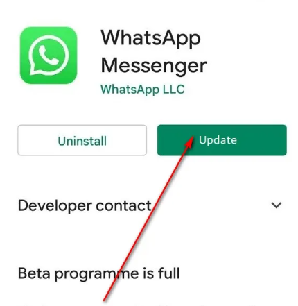 更新您的 WhatsApp 以解决 iPhone WhatsApp 联系人丢失的问题