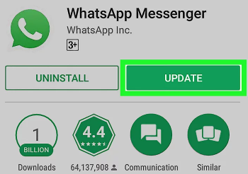 更新 Android 设备上的 WhatsApp 应用程序
