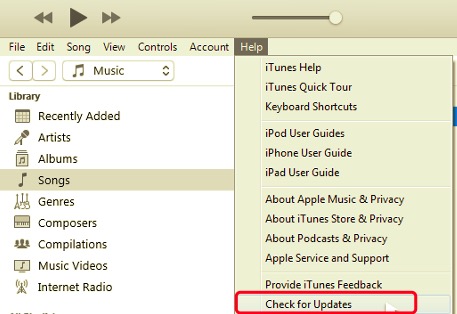 检查更新以修复未安装在 Windows 上的 iTunes 驱动程序