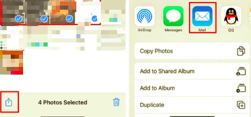 使用电子邮件将您的照片从 iPhone 传输到 iPad