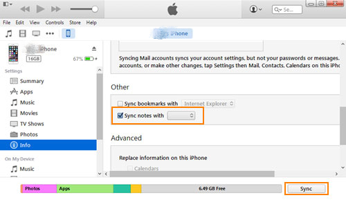 使用Outlook将笔记从iPhone传输到Android