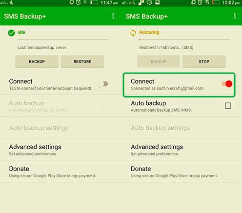 使用 SMS Backup+ 将消息从 Android 传输到 Android