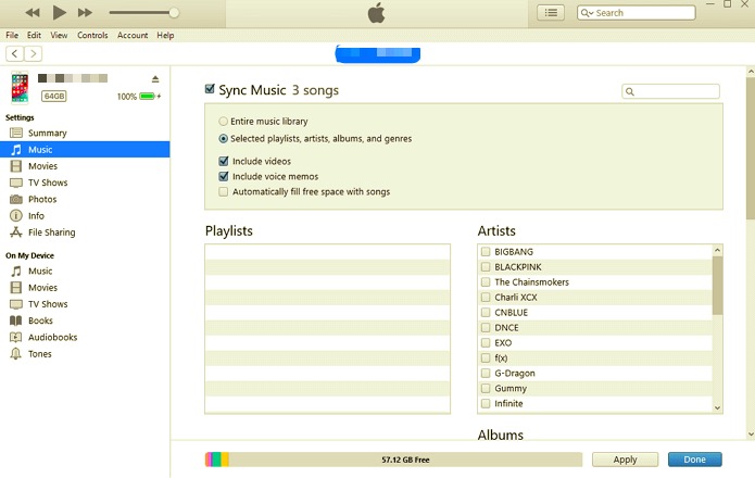 使用 iTunes 将音乐传输到 iPad