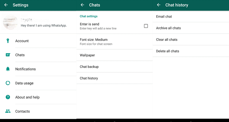 使用您的 Android 设备通过电子邮件传输 WhatsApp 聊天
