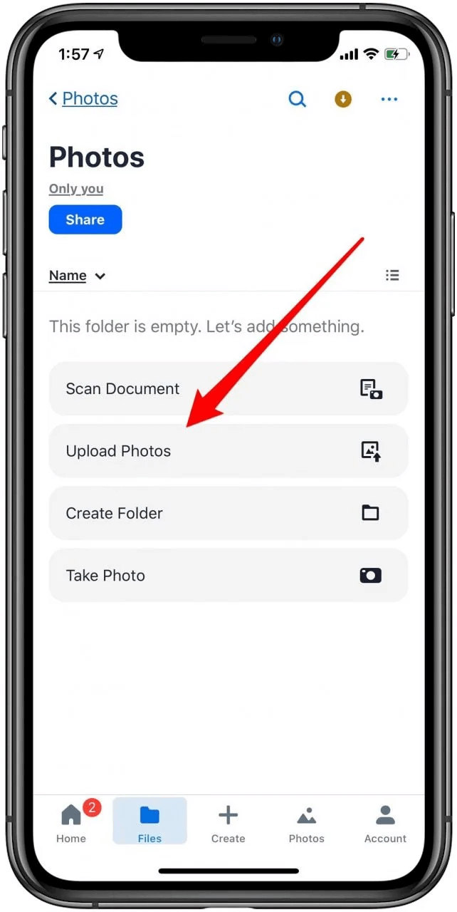 使用Dropbox将iPhone中的照片同步到计算机