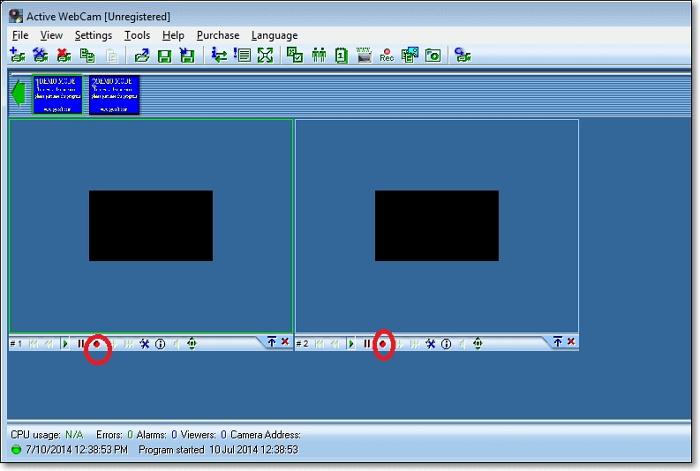 用于在 Windows 上录制网络摄像头的活动网络摄像头