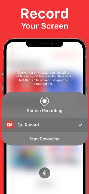 通过 Go Record App 在 iPhone 上录制有声屏幕