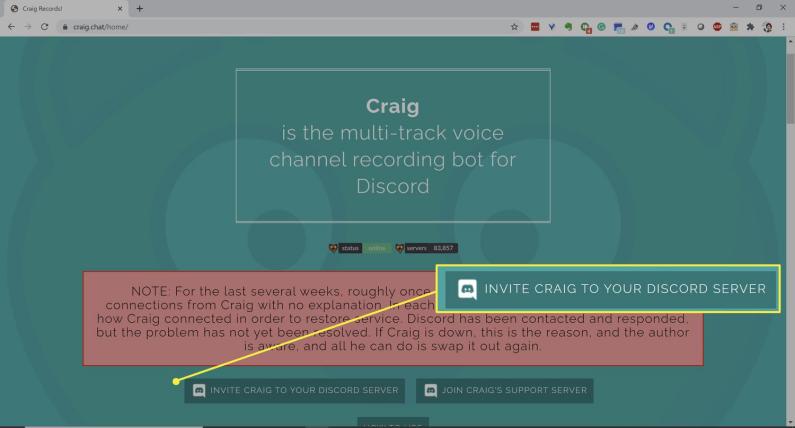 使用 Craig（计算机）录制 Discord 音频