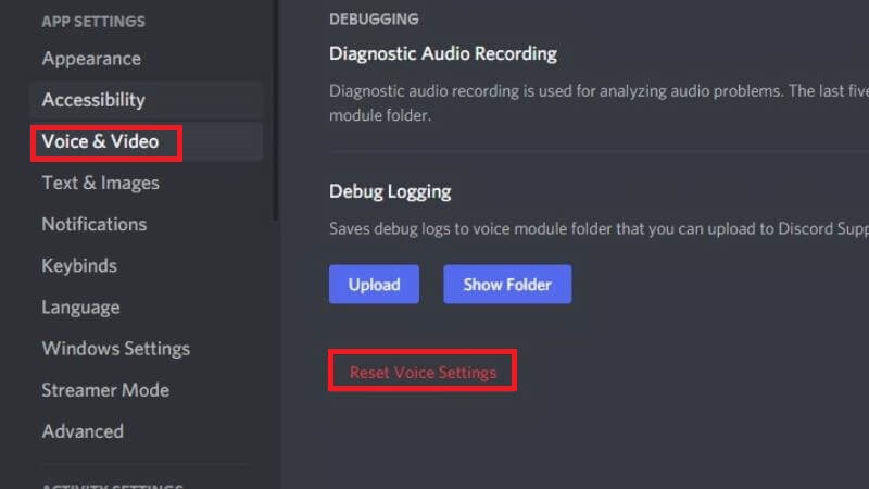 重置 Discord 语音设置以修复麦克风