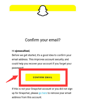 验证电子邮件地址以解锁 Snapchat 帐户