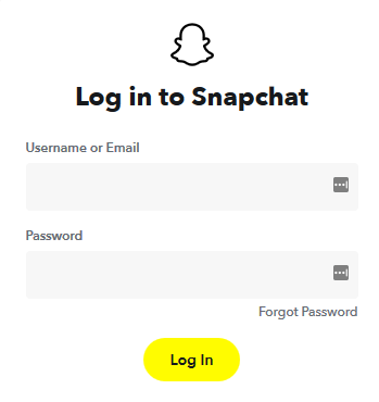 登录您的帐户以解锁 Snapchat 帐户