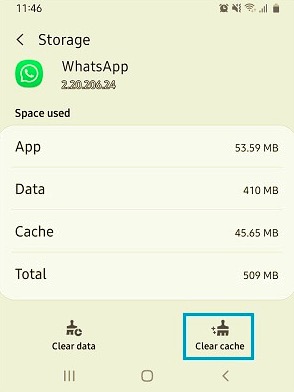 清除 Android 上的缓存以修复 WhatsApp 不工作