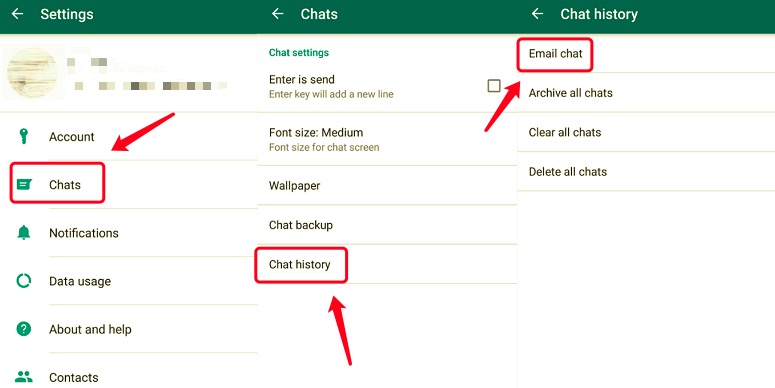 通过电子邮件聊天将 WhatsApp 聊天从 Android 转移到 iPhone
