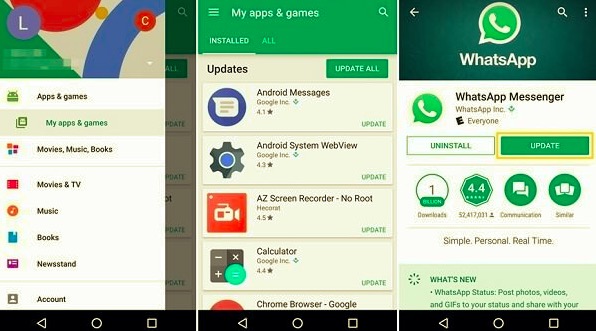 在 Android 上更新 WhatsApp 以修复 WhatsApp 不工作
