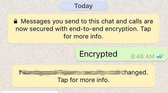 加密的 WhatsApp 消息
