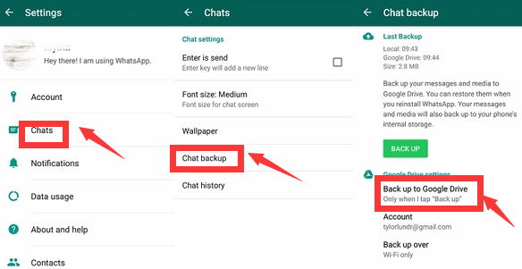 如何将 WhatsApp 聊天记录导出或备份到 Google Drive